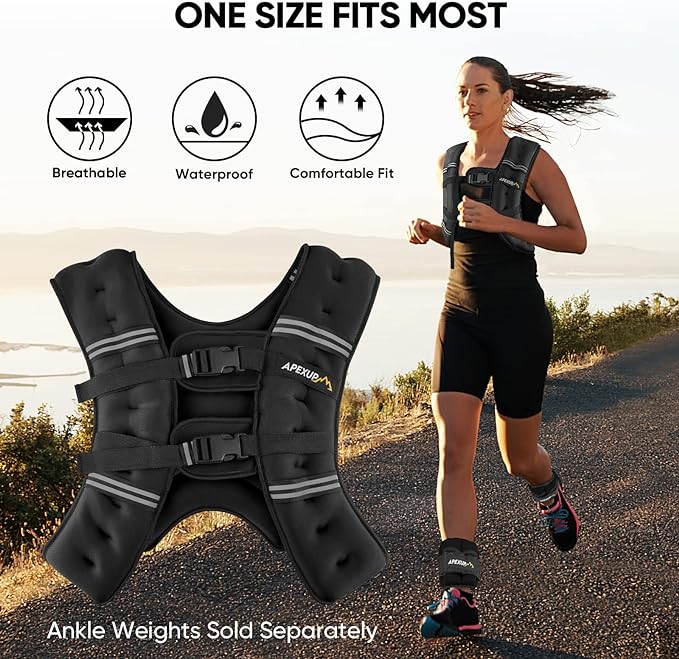 APEXUP Weighted Vest Men Women, Weight Vest for Women Workout Equipment for Strength Training Running