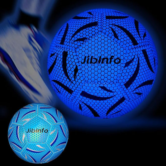 Light Up Soccer Ball Size 4, Glow in The Dark Soccer Ball Luminous Soccer Balls for Day&Night Games and Training Gifts for Men Youth and Adult Night Games