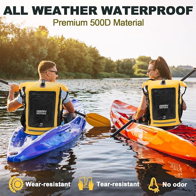 Waterproof Backpack Dry Bag 35L/55L/85L– Heavy Duty Roll-Top Hiking Backpack Sack Keeps Gear Dry for Travel, Kayaking, Boating, Camping, Rafting and Fishing