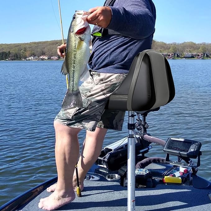 Leader Accessories Pro Casting Boat Seat Lean Pro Fishing High Back Bass Boat Seat