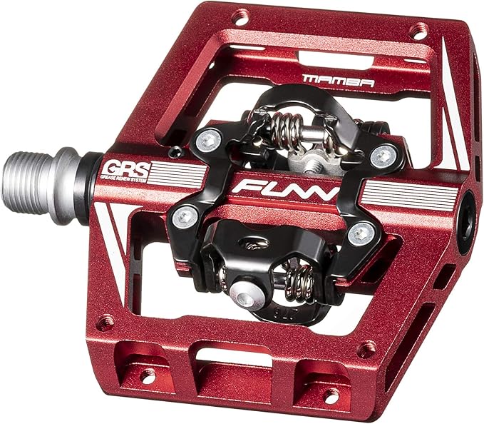 Funn Mamba S MTB Clipless Pedals, Double Sided Clip Compact Platform Mountain Bike Pedals, Compatible with SPD Cleats, 9/16-Inch CrMo Axle Bicycle Pedals for MTB/BMX/Gravel Cycling