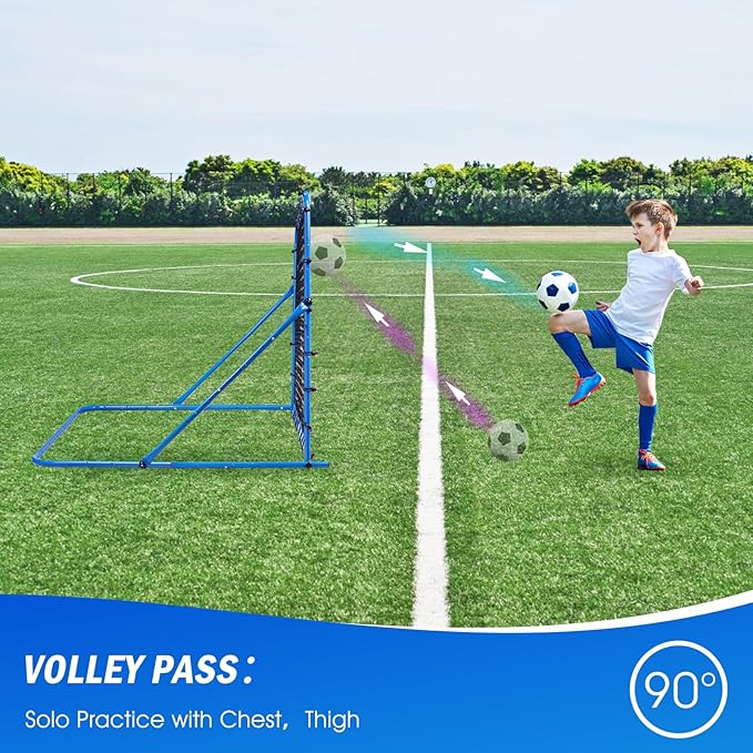 Soccer Rebounder Net, Quick-Switch Angle Soccer Training for Control, Passing Practice, Easy Setup Rebounder Gifts Aids & Equipment for Kids,Teens & Adults