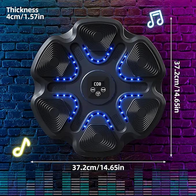 Music Boxing Machine for Adults – Wall Boxing Punching Pad, Machine Boxing Equipment for Training, Music Boxing Workout Trainer for Home or Gym