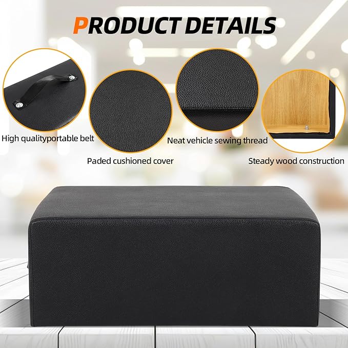 FAHKNS Portable Pilates Reformer Sitting Box, Non-Slip Pilates Sit Boxs for Home Workout, Pilates Exercise Accessories for Pilates Refomer/Board, Posture Correction