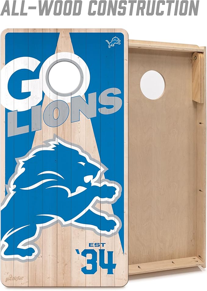 YouTheFan NFL 2’ x 4’ Professional Wood Cornhole Game