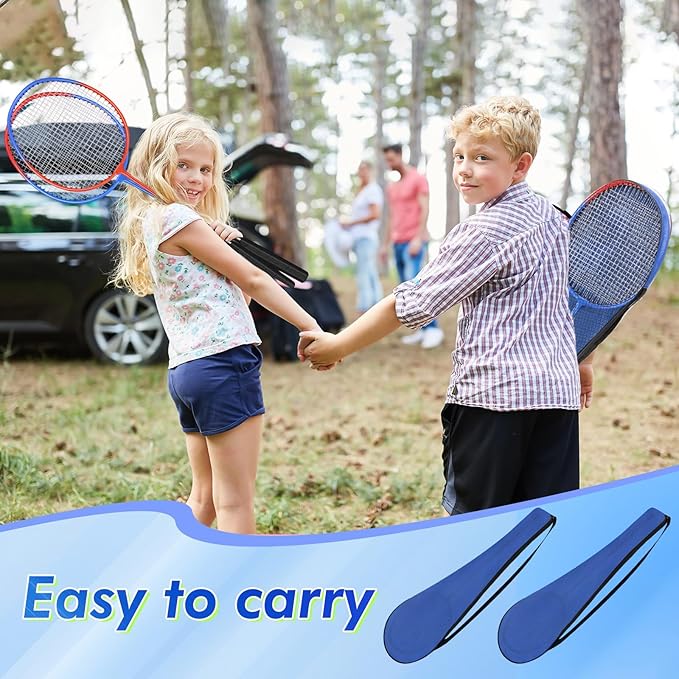 20 Pcs Badminton Rackets Set with 24 Shuttlecocks and 6 Carrying Bags, Sturdy Lightweight Badminton Rackets Racquet for Adults Beginners Indoor Outdoor Backyards