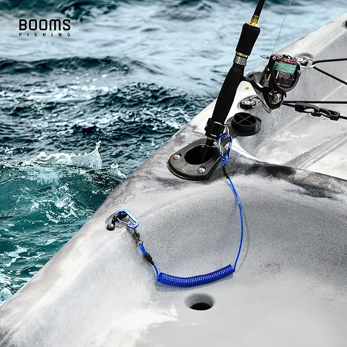 Booms Fishing T02 Fishing Pole Tether, Kayak Paddle Leash, Paddle Board Fishing Accessories, Heavy Duty Fishing Lanyard for Fishing Tools/Rods/Paddles
