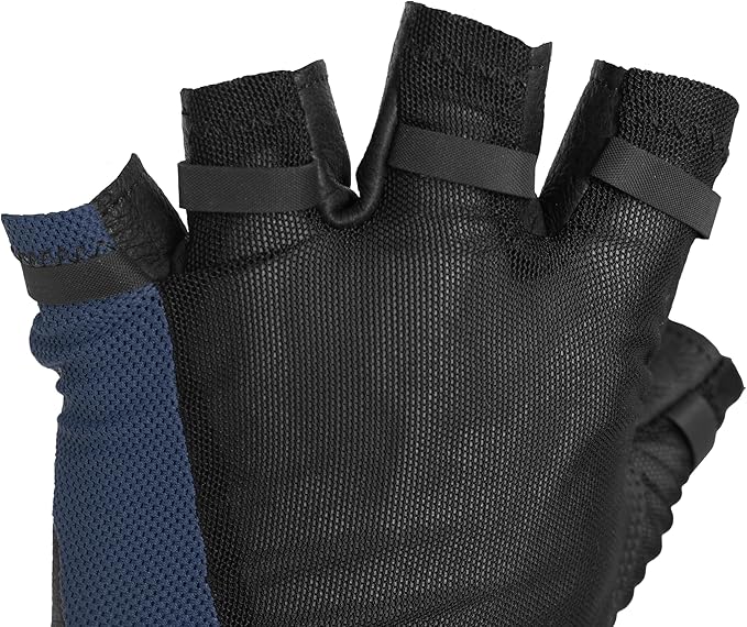 Superset Leather Workout Gloves for Weight-Lifting (Padded) Perfect for Gym Training (Breathable) Black, Size : 8 Mens S Womens L