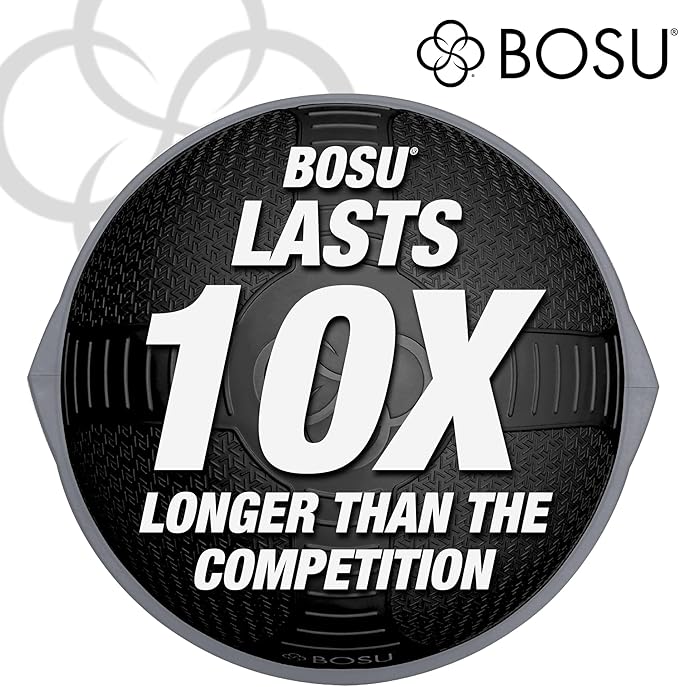 Bosu Half Ball Home Balance Exercise Trainer for Strength and Flexibility Workouts with Built to Last Burst Resistant Material and Hand Pump