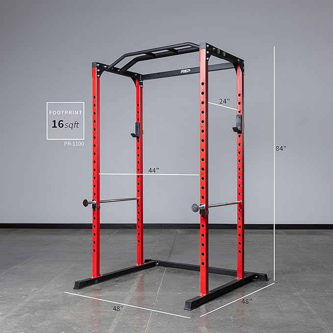 REP Fitness PR-1100 Power Rack - 700 lbs Rated Lifting Cage for Weight Training