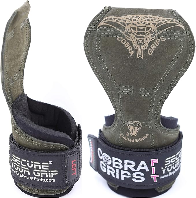 Cobra Grips PRO Weight Lifting Gloves Heavy Duty Straps Alternative Power Lifting Hooks for Deadlifts Adjustable Neoprene Padded Wrist Support Bodybuilding