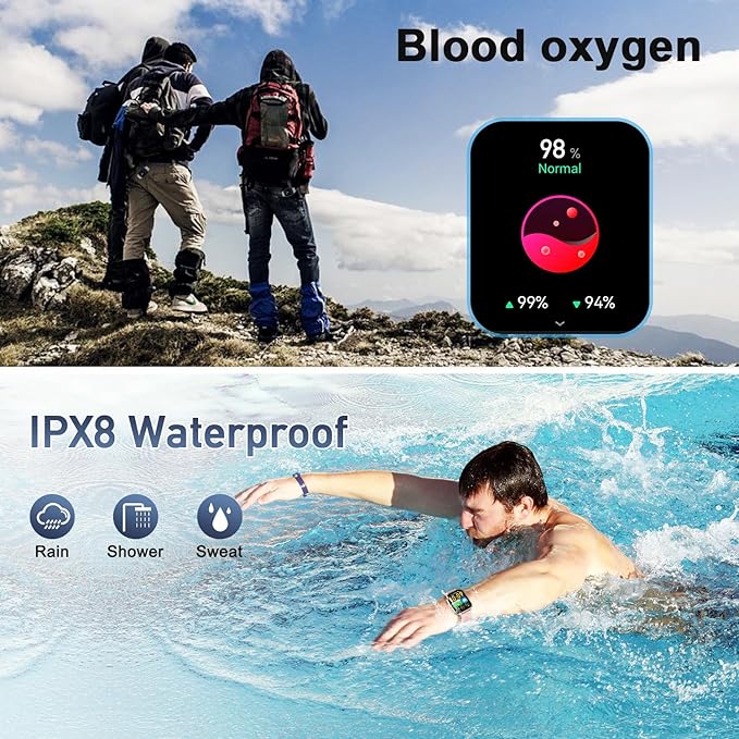 Smart Watch for Men Women Fitness: Running Smart Watches for Men Digital Mens watches Make/Answer Call Waterproof Smartwatch Android Phones iPhone Samsung Compatible Heart Rate Monitor Step Tracker