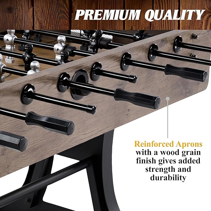Barrington Foosball Multiple Styles Soccer Foosball Tables, Durable & Stylish Designs with Tabletop Sports Soccer Balls, Perfect for Family Game Rooms