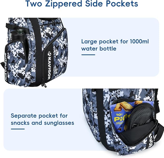 Baseball Bag for Youth and Adult, Softball Bag 50L Large Capacity Holds 4 Bats, Equipment Backpack with Shoes Compartment