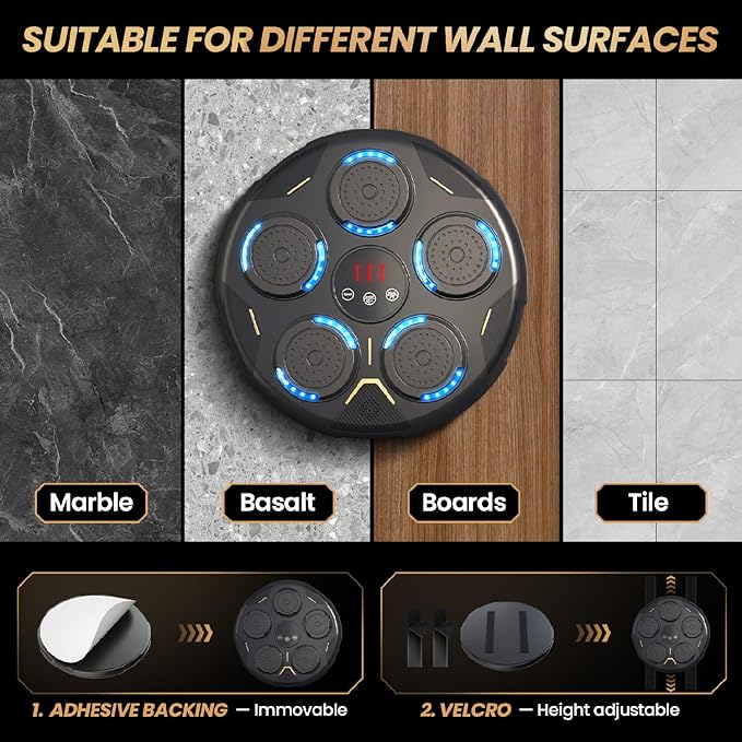 Music Boxing Machine, Smart Bluetooth Boxing Equipment, 9 Modes & 9 Speeds, Boxing Punching Bag with Gloves