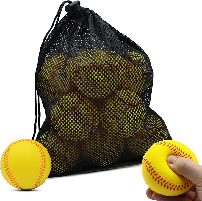 Magicorange Baseball, Foam Baseballs 20 Pack Practice Training Baseballs Unmarked Baseball Soft Toss, Batting, Fielding, Hitting, Pitching