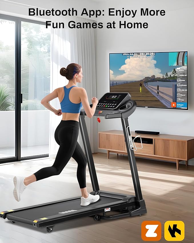 Incline Treadmill, Treadmill with 15% Auto Incline, 3.0HP, 300 lbs Capacity, Bluetooth APP, Shock Absorbing Design for Home Use
