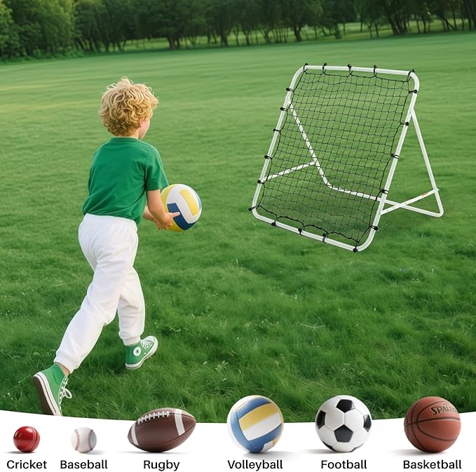 Soccer Rebounder Net - Portable Bounce Back Trainer for Soccer, Baseball, Softball & Lacrosse | Adjustable Practice Target Pitchback Net for Backyard Training Equipment Gift for Kids & Adults
