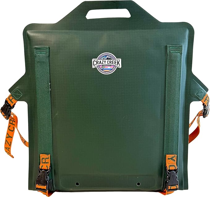 Crazy Creek Canoe Chair IV for Kayaking, Fishing, Camping & More, Detachable for Off The Boat Use, 250 LBS Weight Capacity, Adjustable Straps, Water-Resistant, Forest Green (Forest Green)