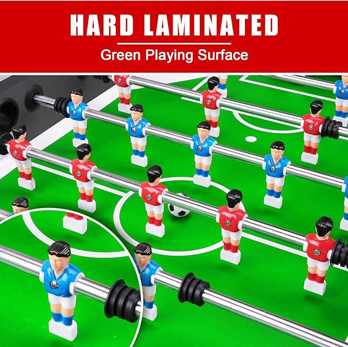 Seydrey 55-Inch Competition Foosball Table, Black, with Chrome-Plated Steel Rods