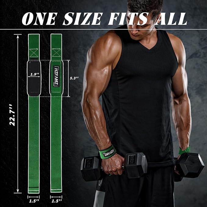 Lifting Straps, Lifting Wrist Straps for Weightlifting, Weightlifting Straps with Padded Neoprene, Gym Straps for Strength Training, Bodybuilding, Weight Lifting Straps for Men and Women