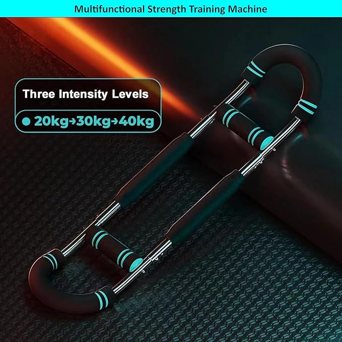 Twister Arm Exerciser – Adjustable Power Bar for Chest, Arm & Shoulder Workouts, Detachable Upper Body Workout Equipment for Home & Gym, Twister Arm Trainer, 40–110 lbs