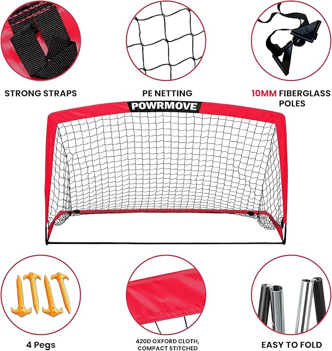 Soccer Goal for Backyard-Portable Goal Net, Toddler Soccer Goal, Soccer Goal 6FT x 4FT Soccer Net, Indoor Soccer Goal, Durable Soccer Goal Net, Sports Net for Kids & Adults