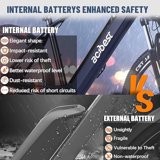 Core Electric Bike for Adults - Peak 1000W/1200W Brushless Motor Ebike, 468&500Wh Removable Built in Battery 26&27.5X2.1 Tire Step Over Bicycle with 7 Speed, Commute E Bikes