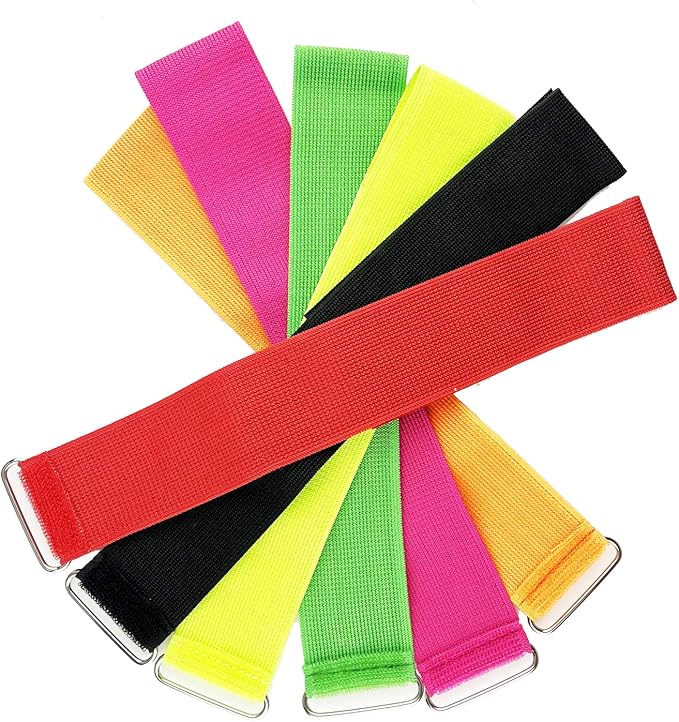 12 Pack 3 Legged Race Bands Colorful Firm Elastic Tie Rope for Outdoor Fun (12)