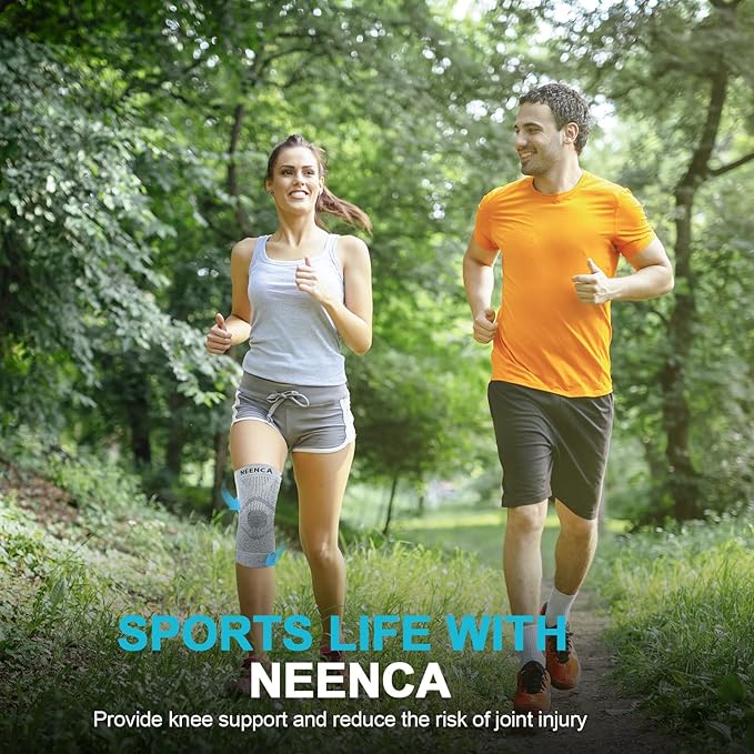 NEENCA Knee Sleeve – Knee Braces for Knee Pain, Joint Pain Relief, Swelling, Inflammation Relief, and Circulation, Knee Support for Women and Men (Black, XX-Large)