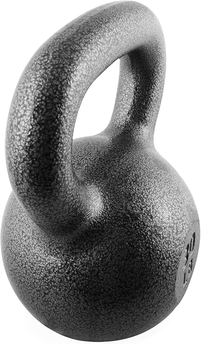 WF Athletic Supply Hammerstone Painted Cast Iron Kettlebells, Home & Gym Equipment, Great for Strength Training, Full Body Workout & Crossfit Training, Color & Size Options Available in 10-80 Pounds