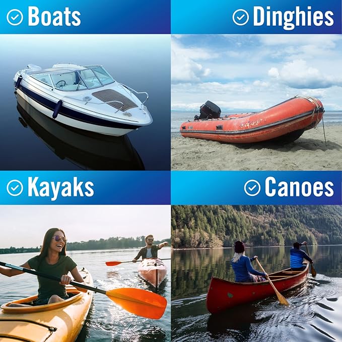 Manual Bilge Pump for Boats, Kayak, Canoe, Hand Water Pump with Hose, Portable Handheld Siphon Bailer, 25 Gallons Per Minute Suction, Marine Grade Large