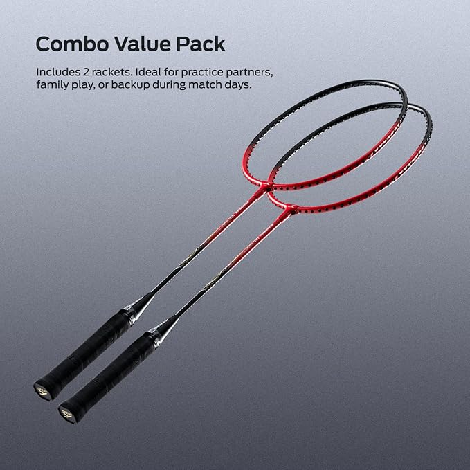 POWERTEK 100 (Set of 2) Badminton Racket with Full Cover