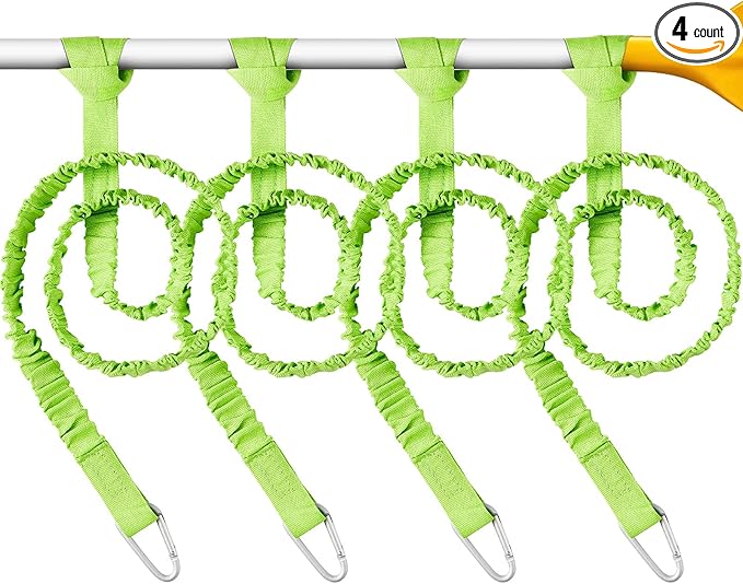 Sumind 4 Pieces Kayak Paddle Leash Kayak Rod Leash Paddle Lanyard Stretchable Coiled Lanyard Accessories for Paddles