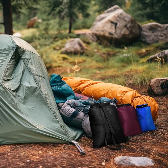 Shappy Waterproof Dry Bag Set 6 Sizes Lightweight Sacks and Long Adjustable Shoulder Strap Outdoor Water Proof Keep Gear Dry Bag Stuff Sacks for Backpacking, Boating, Hiking, Camping