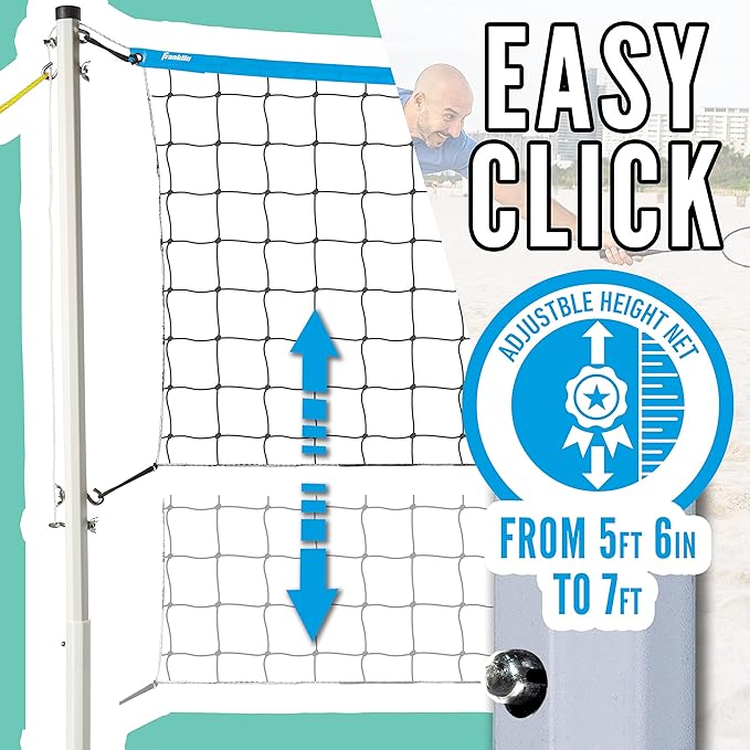 Franklin Sports Fun 5 Combo Outdoor Game Set - Backyard, Beach + Camping Games for Kids - Badminton, Volleyball, Flip Toss, Flying Disc - Horseshoes or Ring Toss