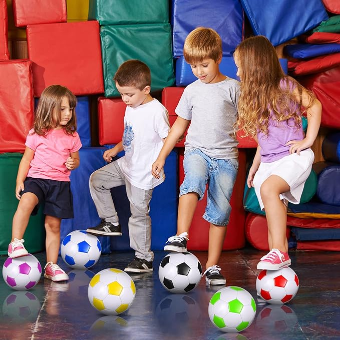 HyDren 24 Pack Soccer Balls Bulk with Pump Official Outside Christian Charity Donation Sport Soccer Balls Gifts for Teens Adults