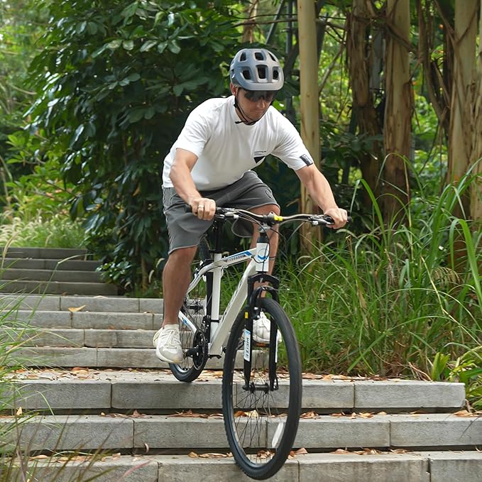 WEIZE Hardtail Mountain Bike, 29 Inch Wheels Outdoor Cycling Bike, 21-Speed Trigger Shifter, Aluminum Frame for Men and Women, Comfort Saddle, MTB Bicycle with Suspension Fork