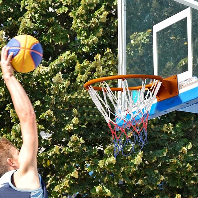 4 Pcs Small Replacement Net for Mini Basketball Hoop Fits 8 Loops, 8"-10.25" Rims, Rainproof Sunscreen All Weather Anti Whip Mini Basketball Net for Indoor Door, Room Walls