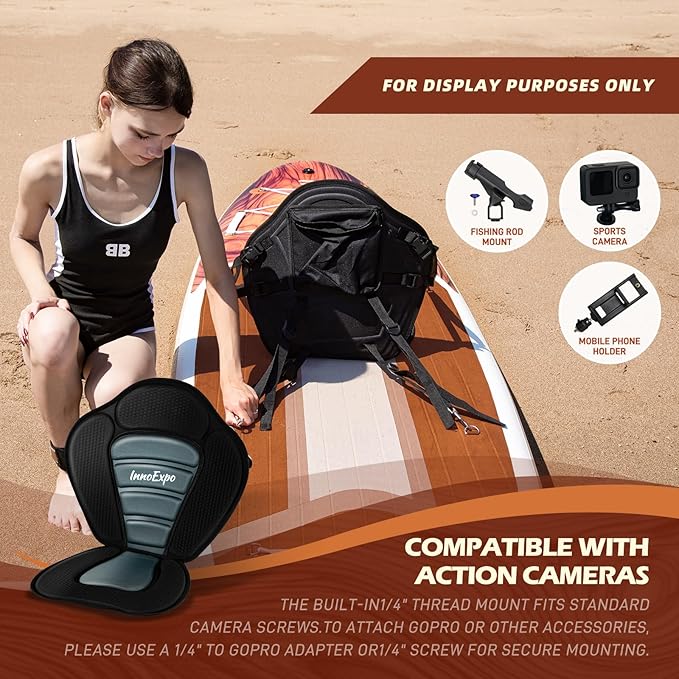 InnoExpo 11' Inflatable Stand Up Paddle Boards with Premium Accessories, Wide Stable SUP Paddle Board Design, Non-Slip Comfort Deck for Youth & Adults