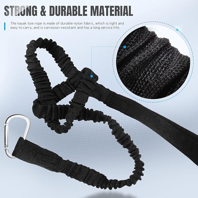 HESTYA 6 Pieces Kayak Paddle Leash Stretchable Paddle Rope Nylon Adjustable Kayak Coiled Rod Leash Lanyard Kayak Traction Rope for Kayak Canoe SUP Paddles Surfboard Fishing Poles Rods Accessories