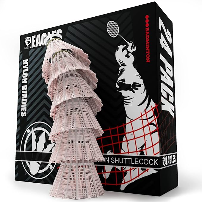 Badminton Birdies - Nylon Bedminton Shuttlecocks for Softball/Baseball Batting Training - Highly Stable & Durable Shuttle Balls for Indoor and Outdoor Matches