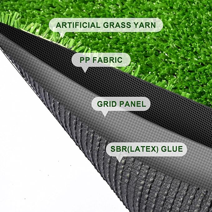 Yescom Sports Sled Strips Turf Gym Turf Flooring for Weight Sled Push Gym Equipment Outdoor Indoor Use 65'x3'x4PCS(780 Sq.Ft) 0.4" H