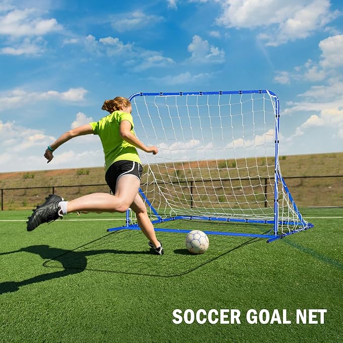 Dual-Mode Soccer Goal Net & Soccer Rebounder Net,Premium Durability for Intense Shooting Training,Quick-Switch Angle Soccer Training for Control,Passing Practice,Soccer Gifts for Kids Teen Adult