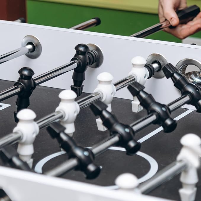 26pcs Foosball Replacement Players, Foosball Table Parts Set Accessories, Soccer Men Player Set, Plastic Replacement Parts for Football Table (13 Black, 13 White)