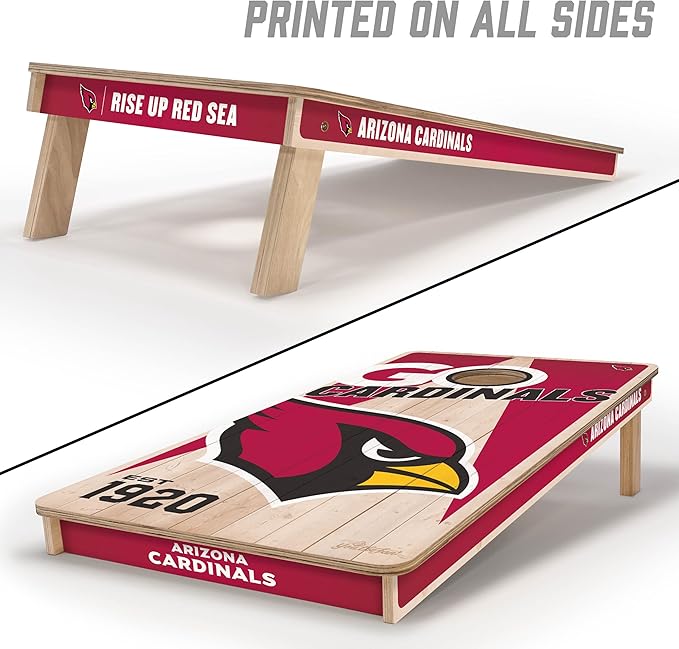 YouTheFan NFL 2’ x 4’ Professional Wood Cornhole Game