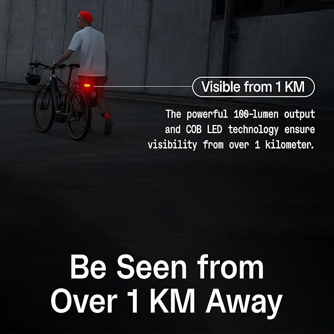 Knog Blinder Link Tail Light - 100 Lumen Bike Light, 50 Hour Runtime, Low Battery Indicator, Powerful Bike Light