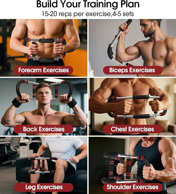 Twister Arm Trainer for Men, Adjustable 50-130Lbs Chest Workout Equipment, Arm Trainer, Twister Arm Trainer Portable Shoulder Strength Exerciser Machine for Fitness People