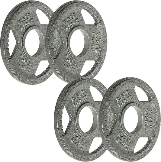 Cast Iron Gym Weight Plates | 1" and 2" Olympic Bumper Plates for Weightlifting, CrossFit, Deadlift, and Squat