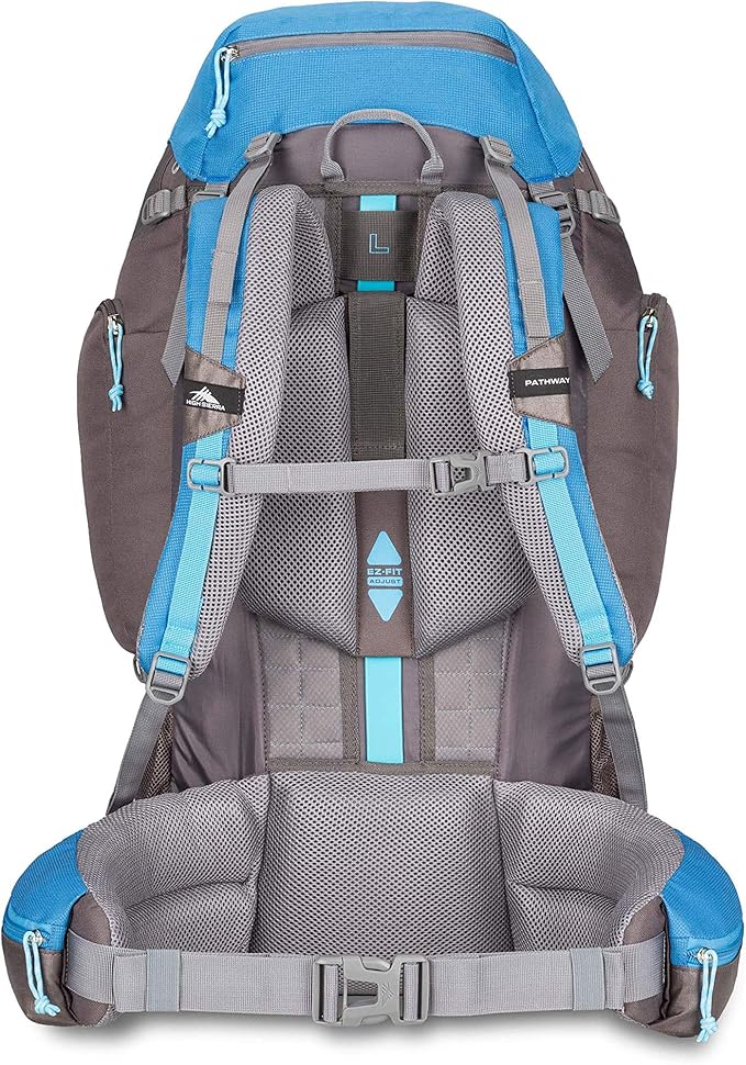 High Sierra Pathway Internal Frame Hiking Backpack, Mineral/Slate/Glacier, 70L